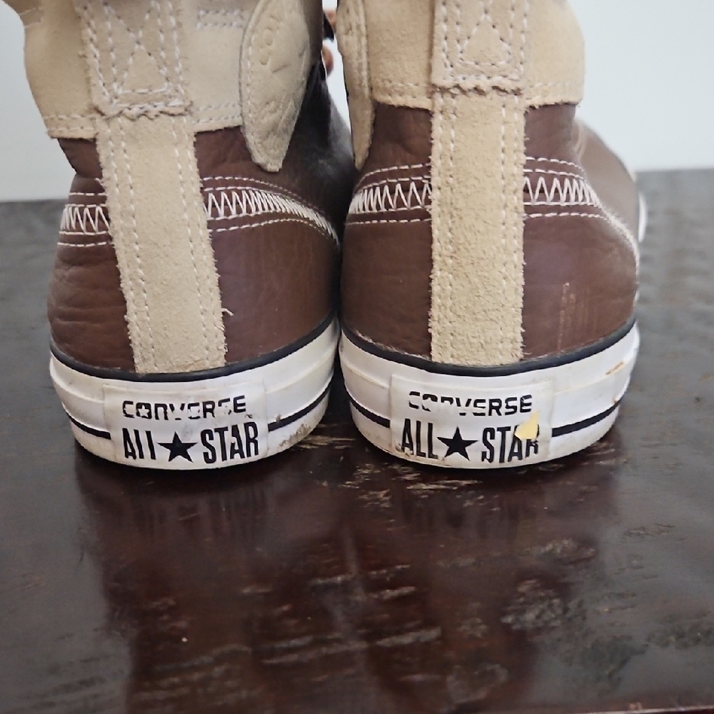 Converse Chuck Taylor ALL STARS, Brown and Cream High-Top Sneakers, 10 US - Picture 5 of 16